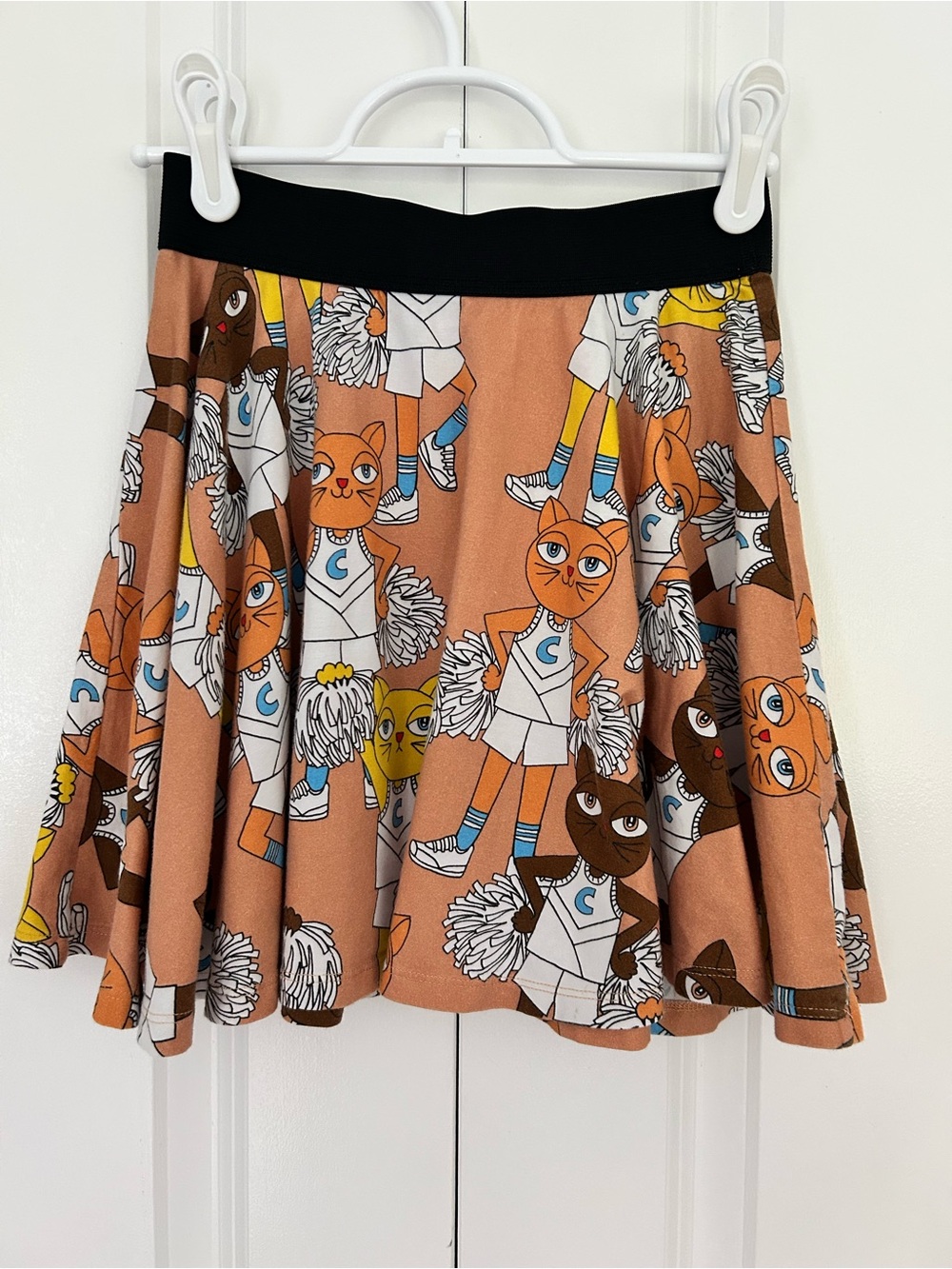Mini Rodini cheercats skirt orange girls size 7-9 years cheerleading cats